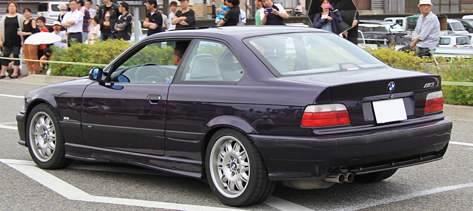 BMW E36 M3 coupe rear three-quarter